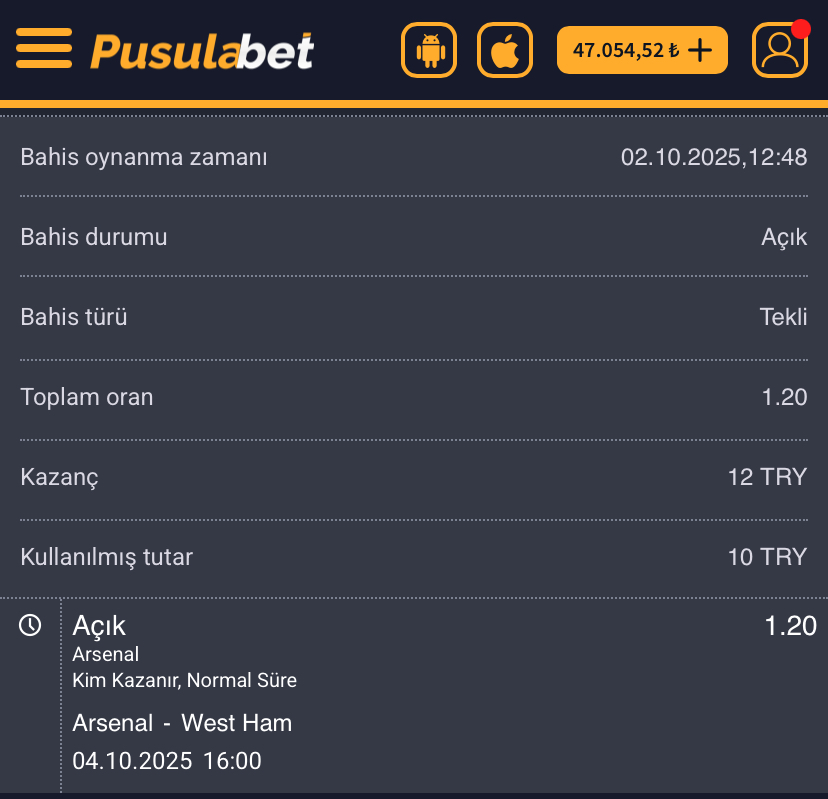 Arsenal - West Ham Maç Tahmini ve Pusulabet Analizi - Ekran Görüntüsü 2
