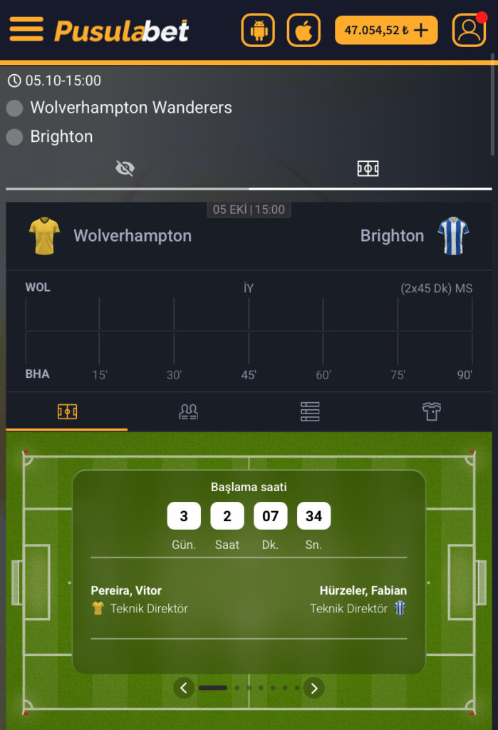 Wolverhampton - Brighton Maç Tahmini ve Analizi: Pusulabet Kupon İncelemesi - Bahis Detayları