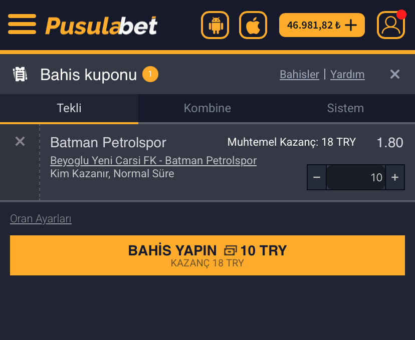 TFF 2. Lig: Beyoğlu Yeni Çarşı FK - Batman Petrolspor Maç Tahmini ve Analizi - Ekran Görüntüsü 2