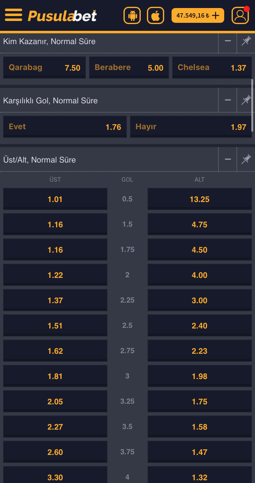 Qarabağ - Chelsea Maç Tahmini ve Pusulabet Oran Analizi - Ekran Görüntüsü 2