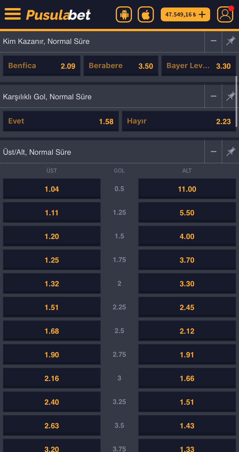 Benfica - Bayer Leverkusen Maç Tahmini ve Analizi - Ekran Görüntüsü 2