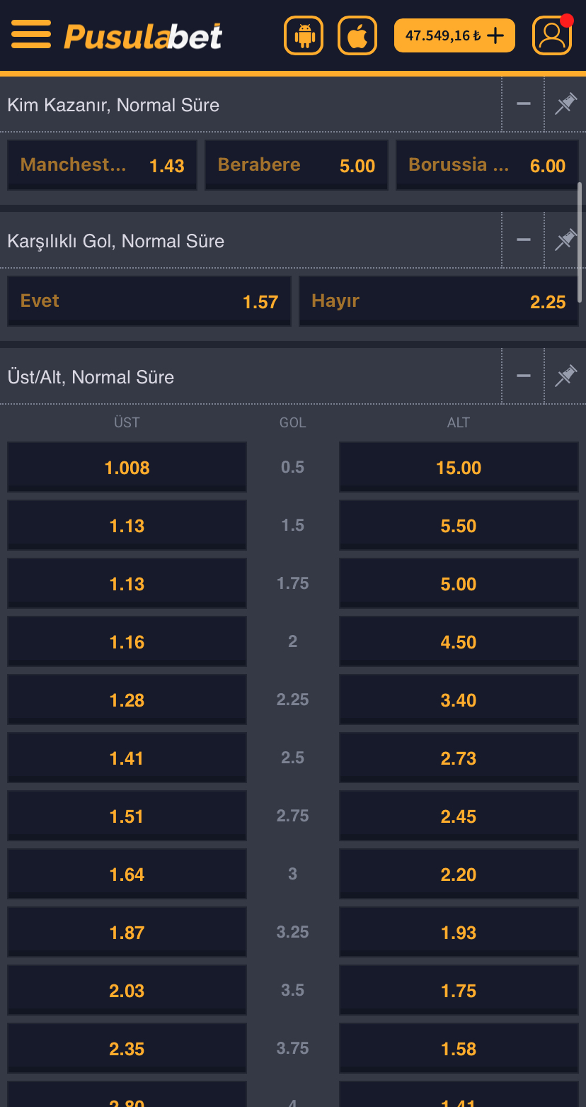 Manchester City - Borussia Dortmund Maç Tahmini ve Analizi - Ekran Görüntüsü 2