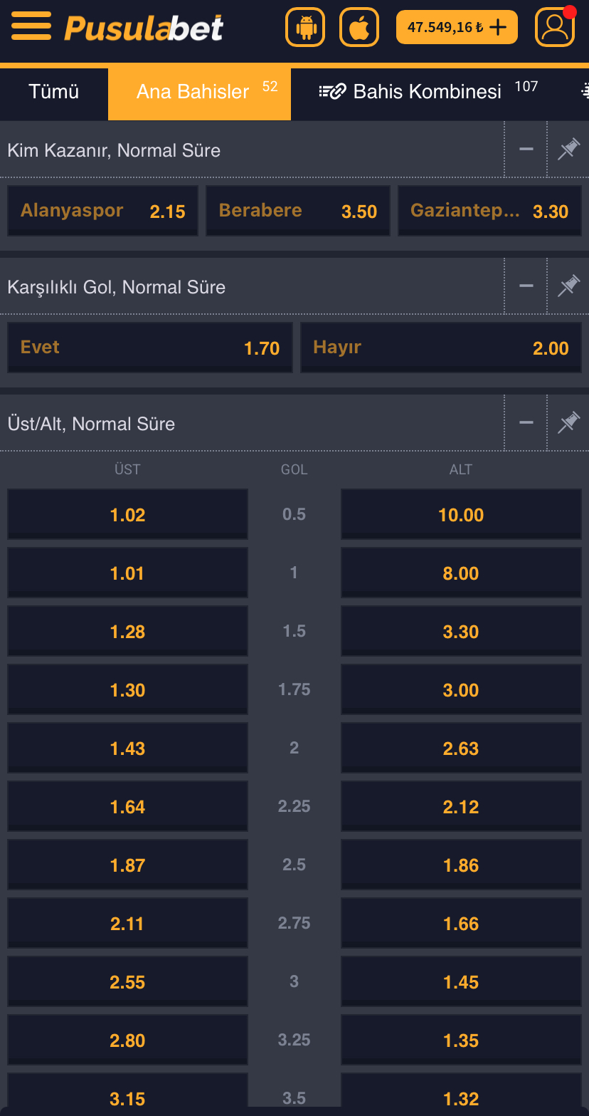 Alanyaspor - Gaziantep FK Maç Tahmini ve Analizi - Ekran Görüntüsü 2
