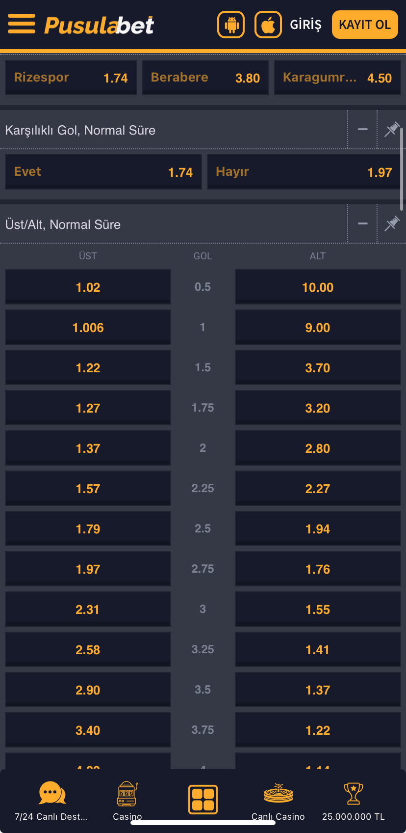 Rizespor - Fatih Karagümrük Maç Tahmini ve Analizi: Goller Konuşur! - Ekran Görüntüsü 2