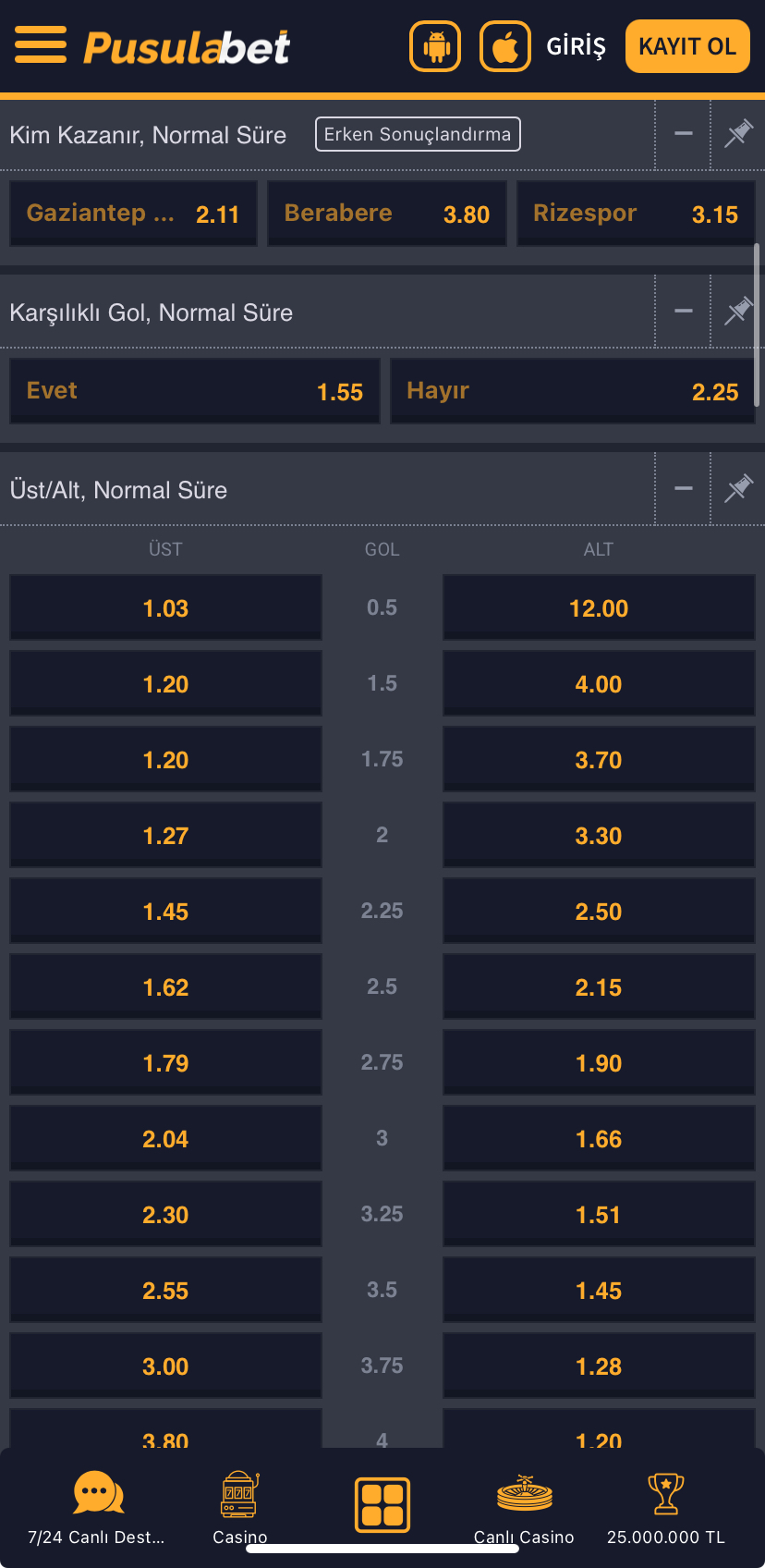 Gaziantep FK - Rizespor Maç Tahmini ve Analizi: Goller Konuşur! - Ekran Görüntüsü 2