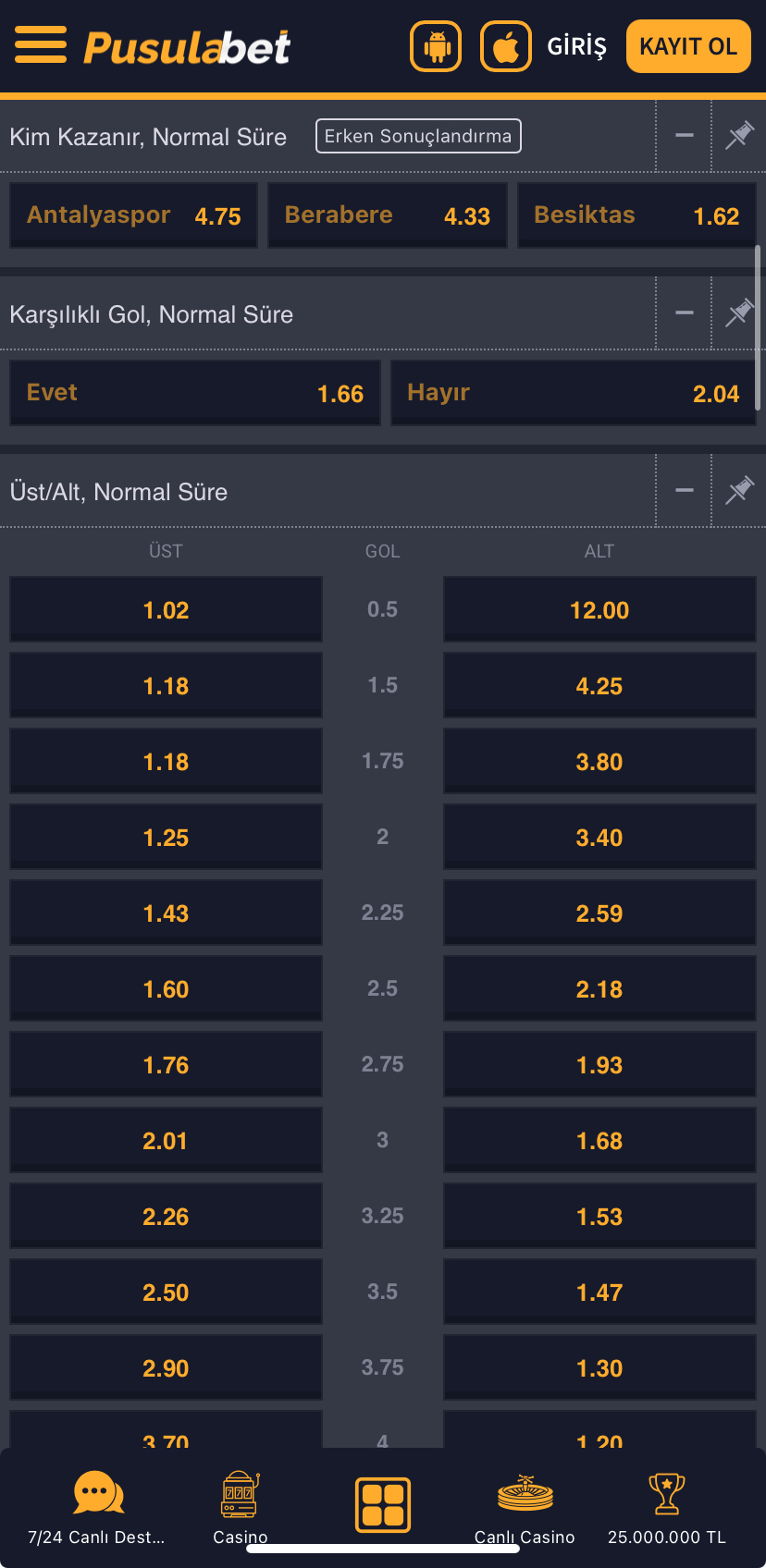 Antalyaspor - Beşiktaş Maç Tahmini ve Analizi - Ekran Görüntüsü 2