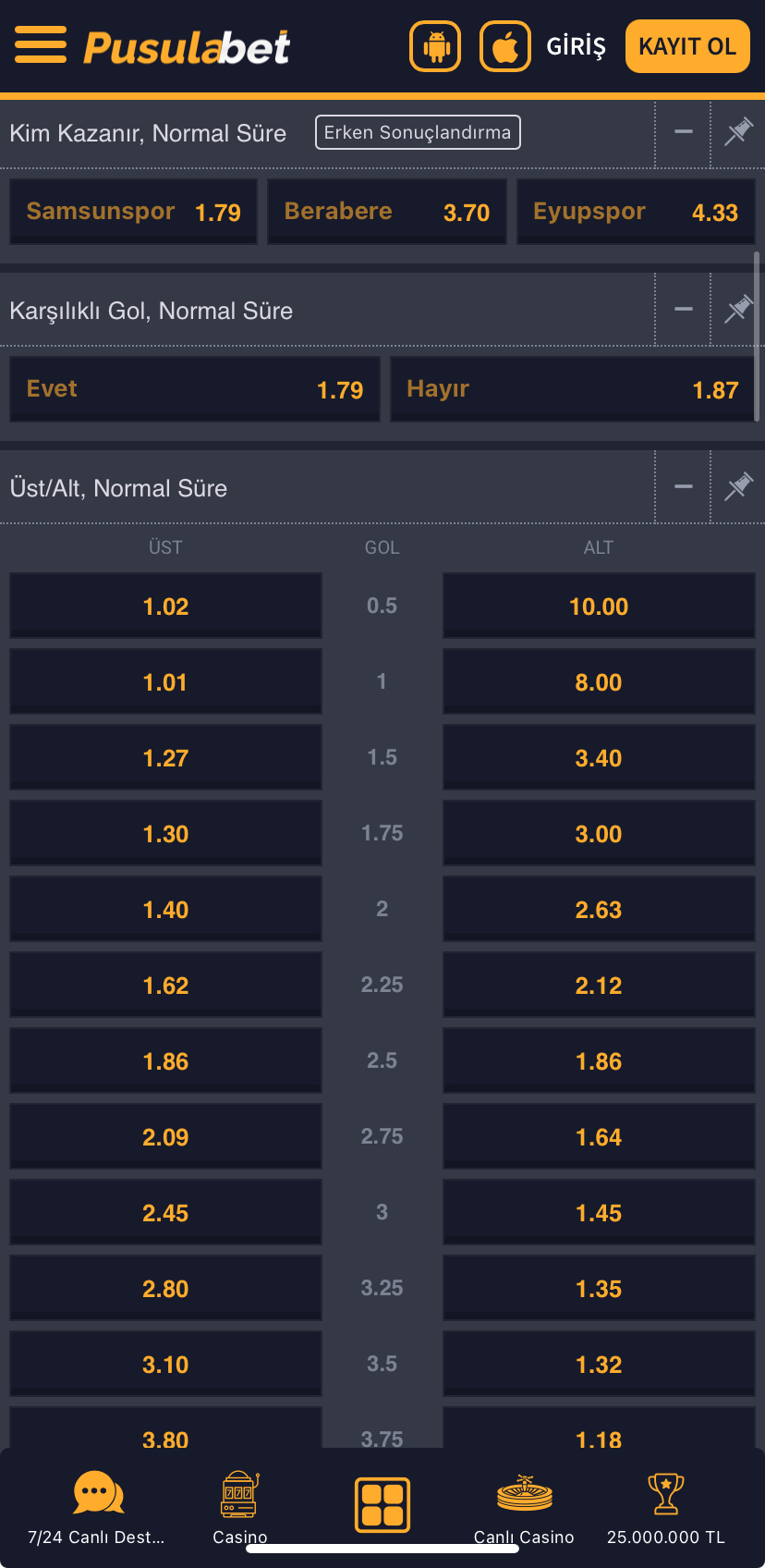 Samsunspor - Eyüpspor Maç Tahmini ve Detaylı Analiz - Ekran Görüntüsü 2