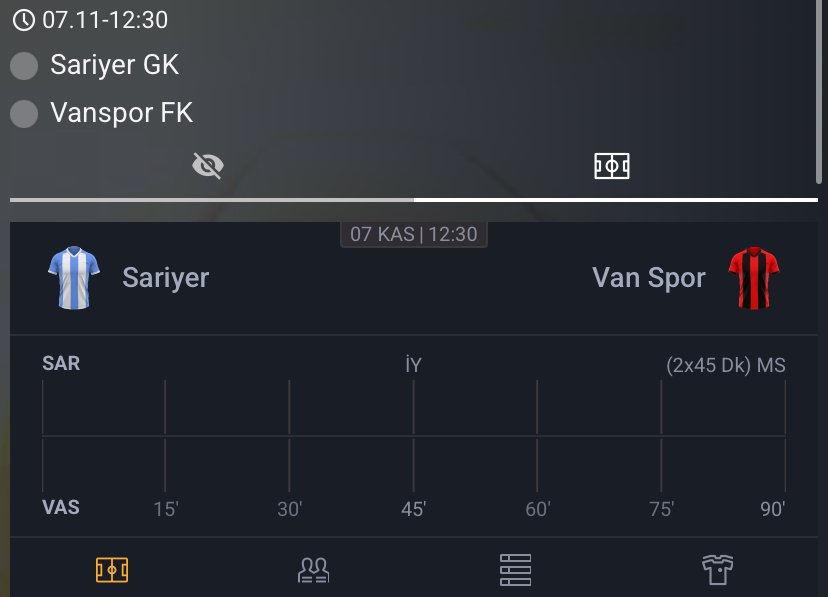 Sarıyer GK - Vanspor FK Maç Tahmini, Analizi ve Pusulabet Oranları - Bahis Detayları
