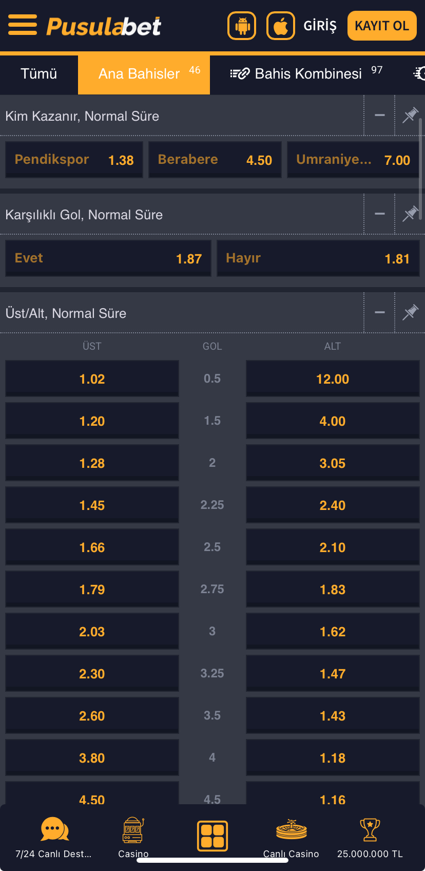 Pendikspor - Ümraniyespor Maç Tahmini ve Analizi - Ekran Görüntüsü 2