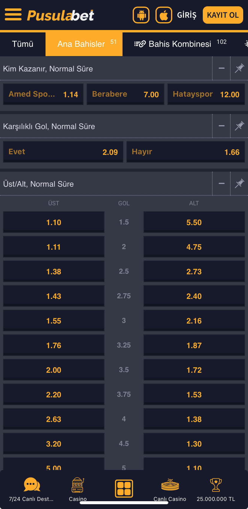 Amedspor - Hatayspor Maç Tahmini ve Analizi - Ekran Görüntüsü 2