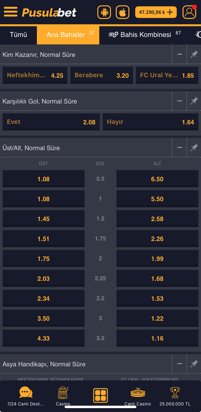 Neftekhimik - FC Ural Maç Tahmini ve Bahis Analizi - Ekran Görüntüsü 2