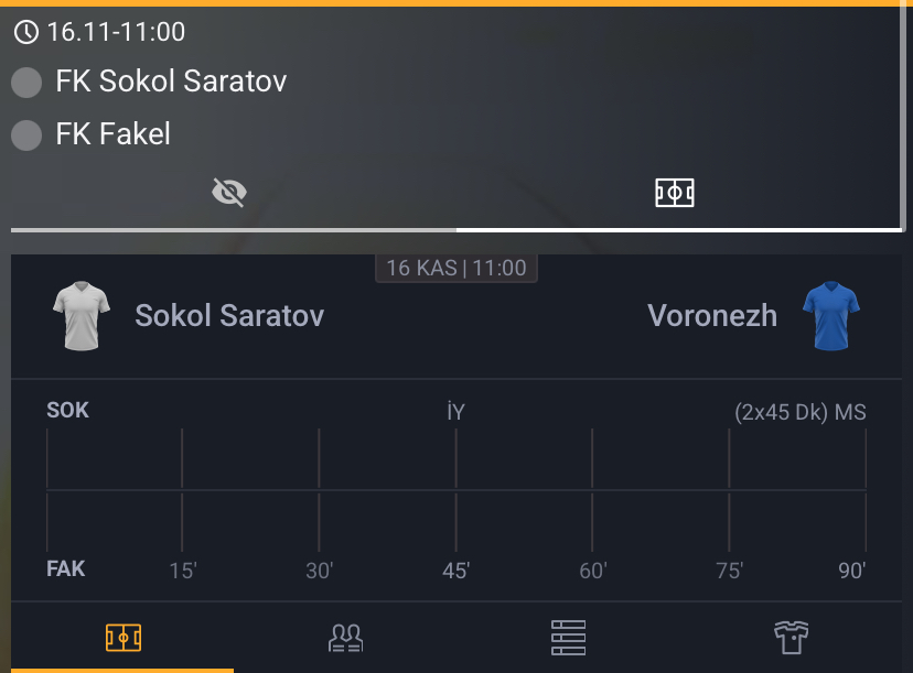 FK Sokol Saratov - FK Fakel Maç Tahmini ve Analizi - Bahis Detayları