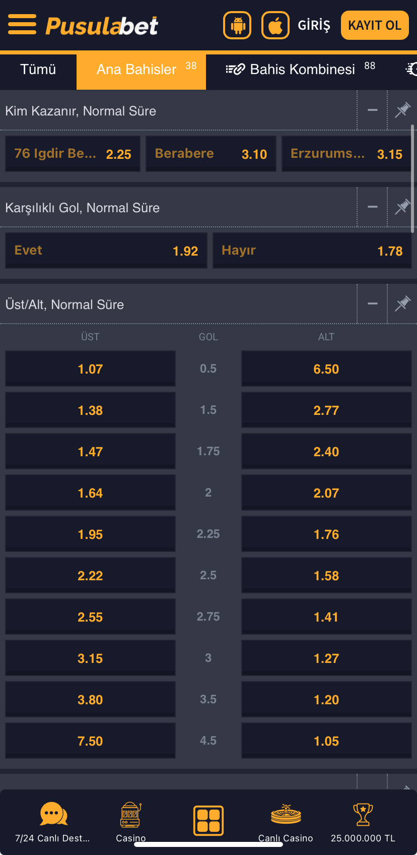 76 Iğdır Belediyespor - Erzurumspor FK Maç Tahmini ve Analizi - Ekran Görüntüsü 2