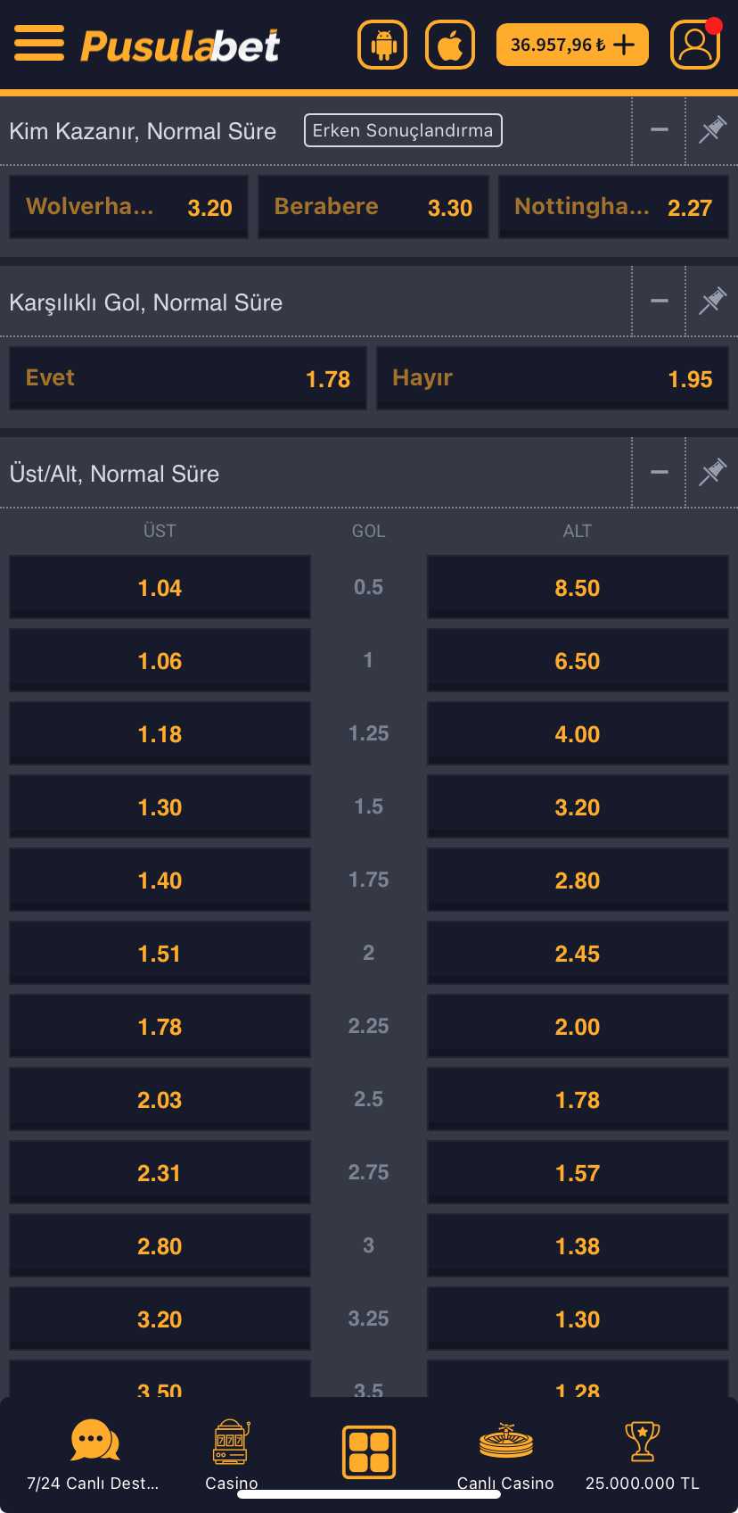 Wolverhampton - Nottingham Forest Maç Tahmini ve Analizi - Ekran Görüntüsü 2