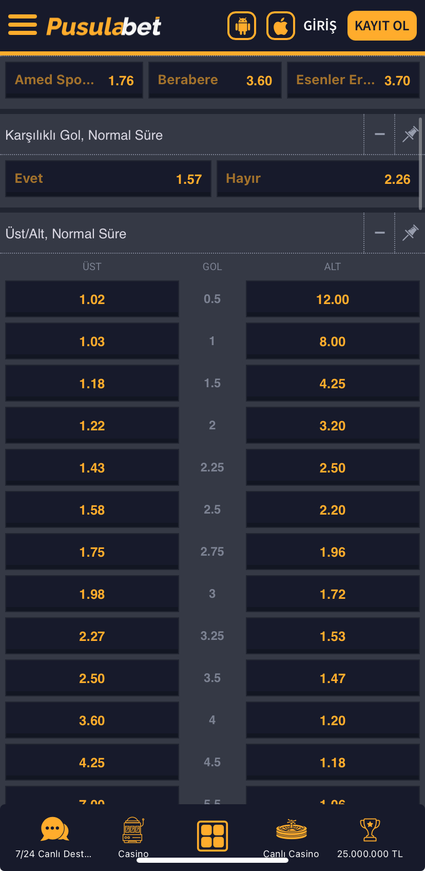 Amed Sportif Faaliyetler - Esenler Erokspor Maç Tahmini ve Analizi - Ekran Görüntüsü 2