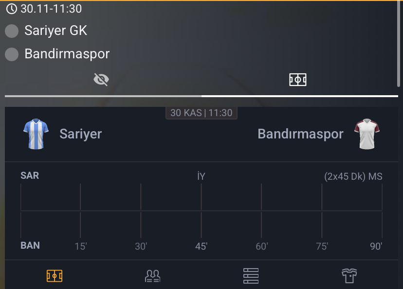 Sarıyer - Bandırmaspor Maç Tahmini ve Pusulabet Oran Analizi - Bahis Detayları