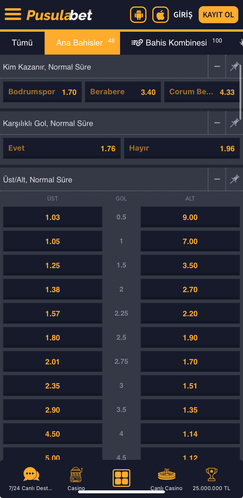 Bodrumspor - Çorum FK Maç Tahmini ve Analizi - Ekran Görüntüsü 2