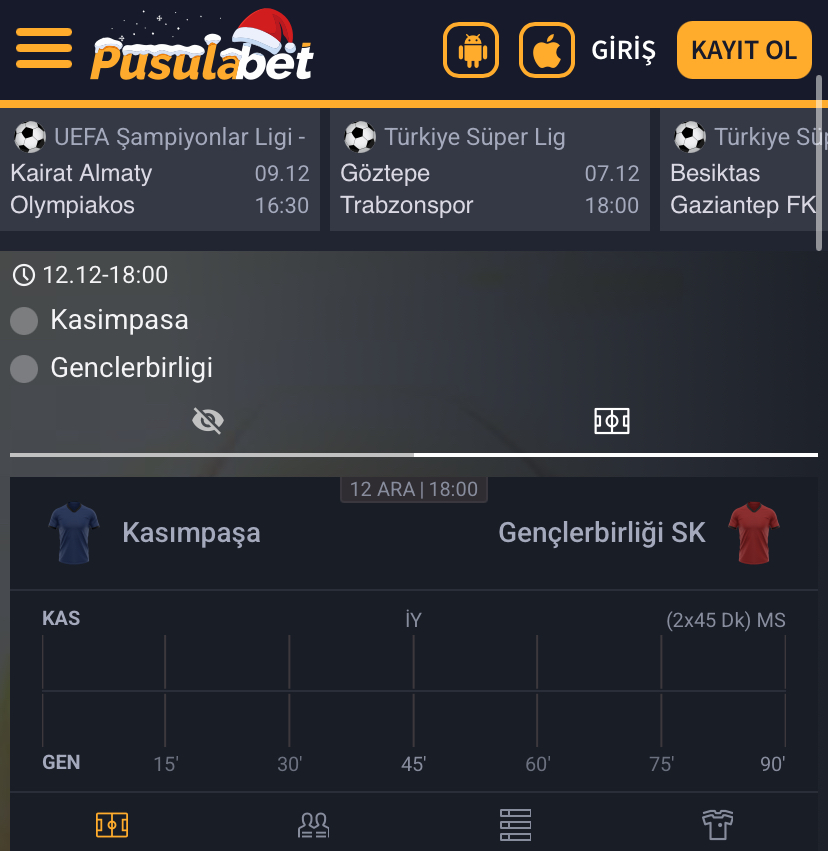 Kasımpaşa - Gençlerbirliği Maç Tahmini, Analizi ve Bahis Oranları - Bahis Detayları