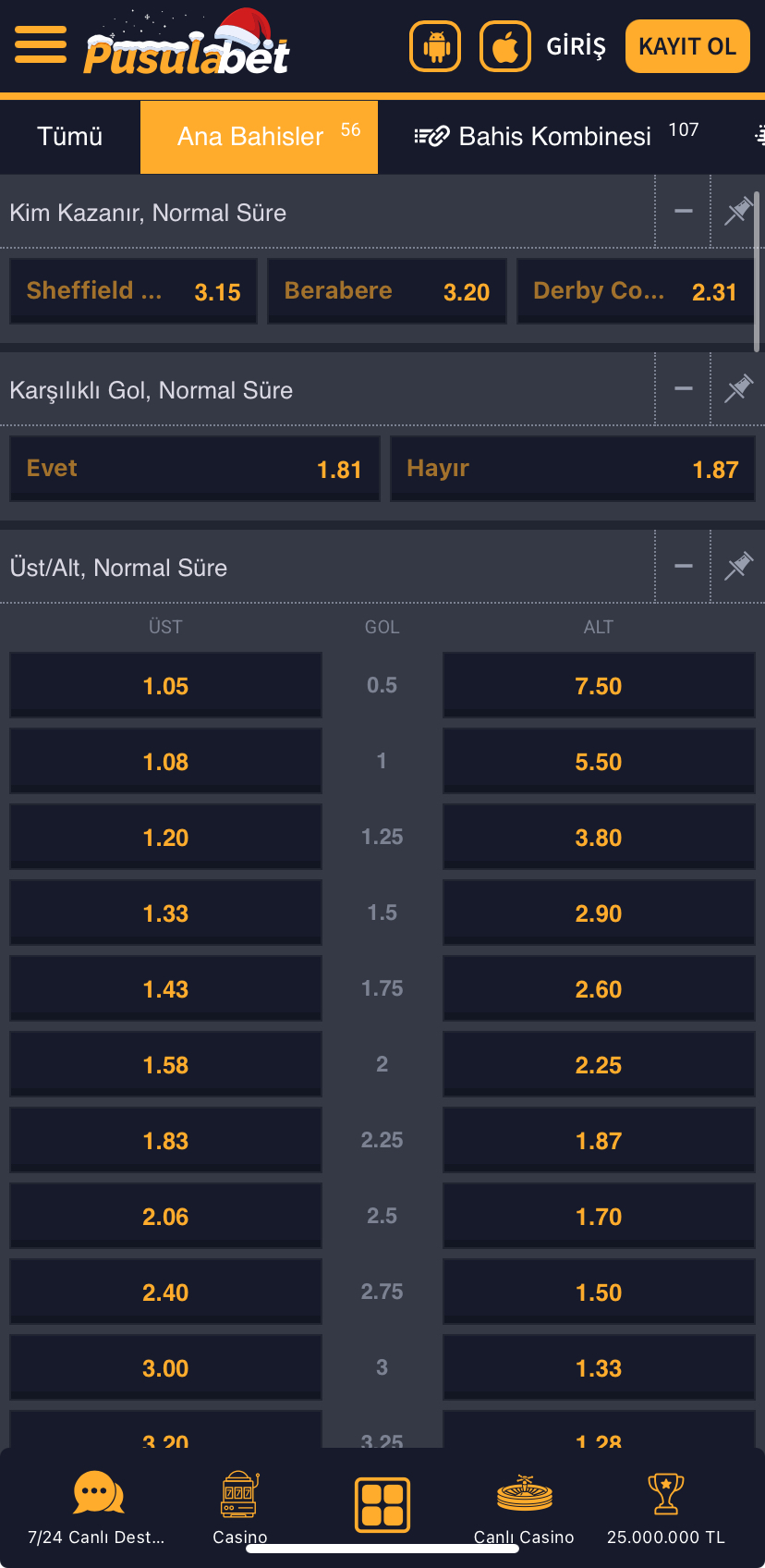 Sheffield Wednesday - Derby County Maç Tahmini ve Analizi - Ekran Görüntüsü 2