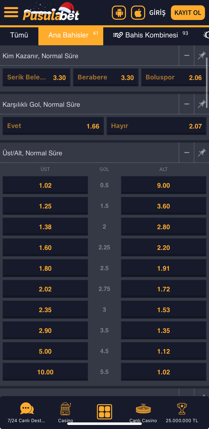 Serik Belediyespor - Boluspor Maç Tahmini ve Analizi: Kupada Sürpriz Olur mu? - Ekran Görüntüsü 2